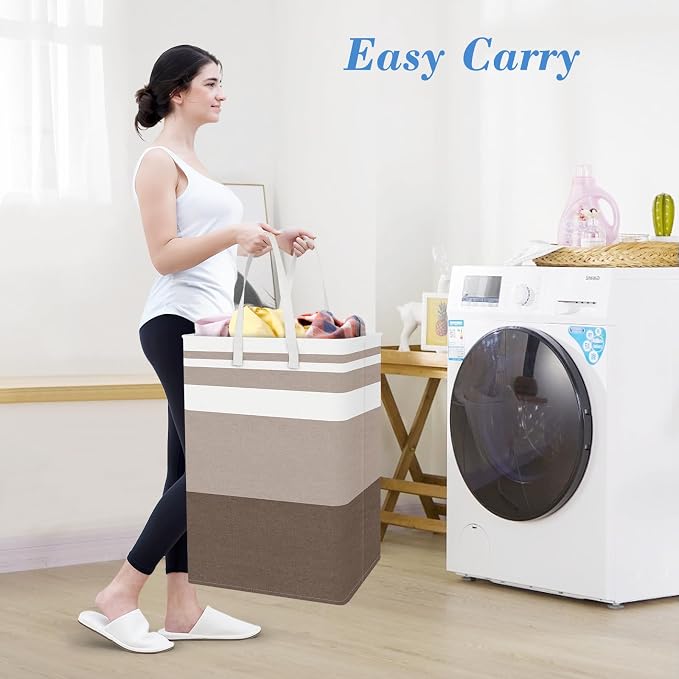 BlissTotes 3-Pack Laundry Basket, Freestanding＆Waterproof Laundry Hamper - Image 5