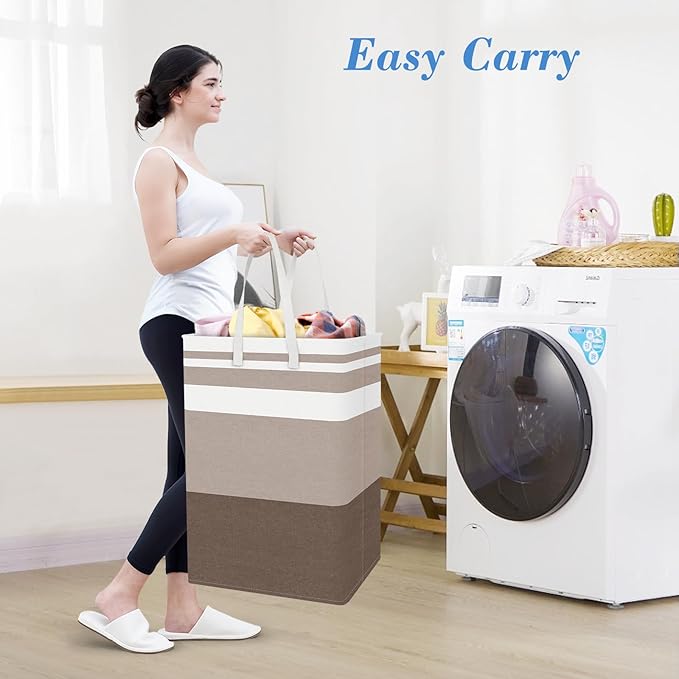 BlissTotes 3-Pack Laundry Basket, Freestanding＆Waterproof Laundry Hamper - Image 5