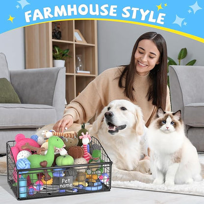 Kaiferty Indestructible Dog Toy basket, Medium Toy Box - Image 6
