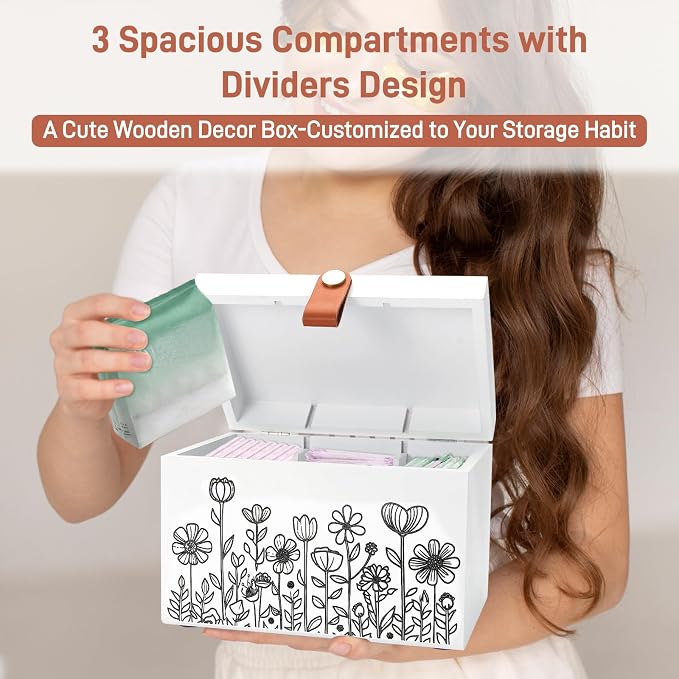 100% Solid Wood Tampon Holder Box - Image 4