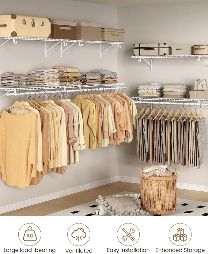 Supforce 4-Pack Wire Closet Shelving - Image 3