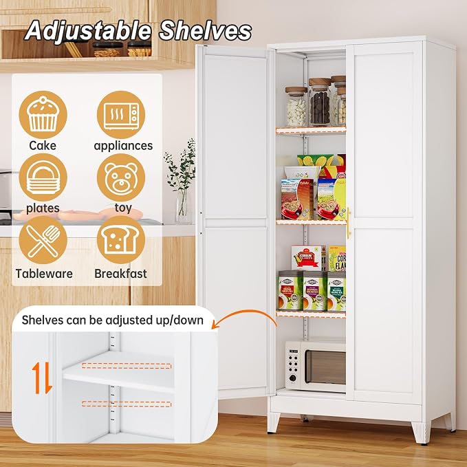 Winiowa Metal Pantry Cabinet - Image 8