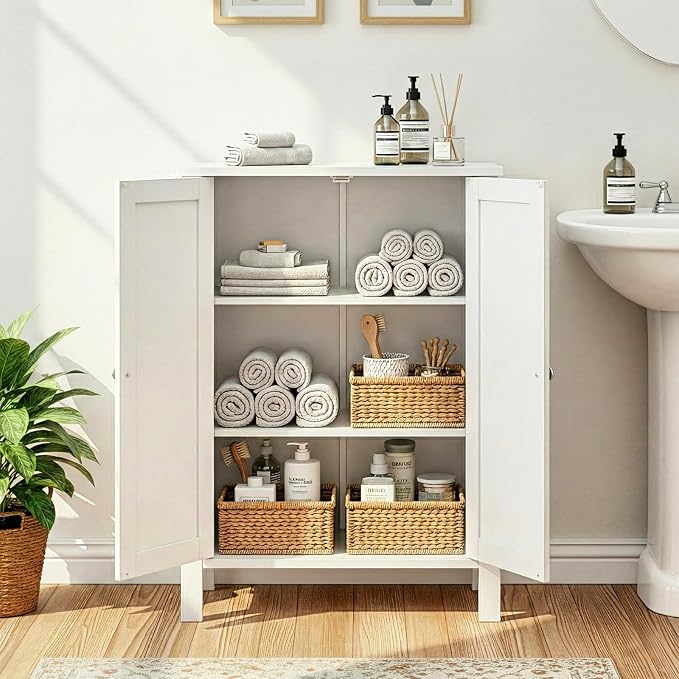 Bonnlo Bathroom Cabinet Free Standing Floor Storage - Image 4