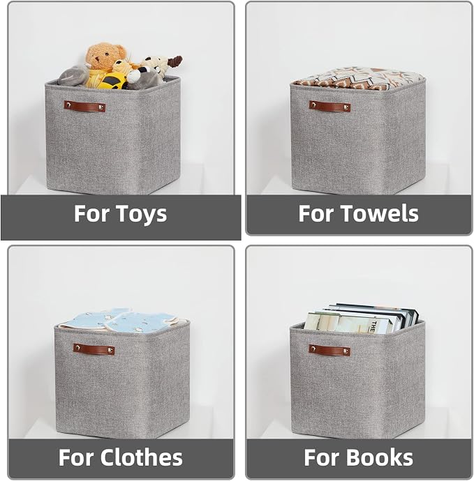 HNZIGE Fabric Storage Cubes Baskets, Foldable Storage Basket - Image 5