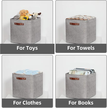 HNZIGE Fabric Storage Cubes Baskets, Foldable Storage Basket - Image 5