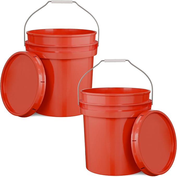 EconoHome 5-Gallon Red Bucket Pail Container by EconoHome