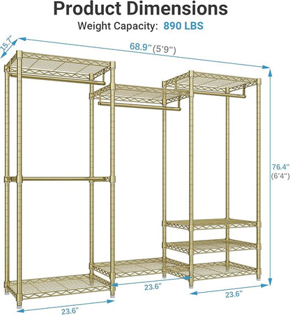 VIPEK V5 Portable Closet Wardrobe Heavy Duty Clothes Rack, Freestanding Metal - Image 5