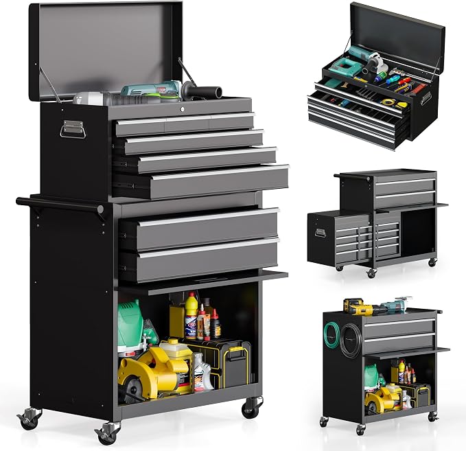 AirWire Tool Chest, 8-Drawer Large Rolling Tool Storage Cabinet by AirWire