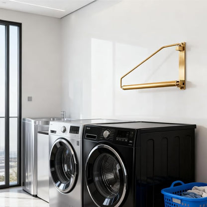 Folding Wall Mounted Clothes Hanger Rack Clothes Hook Solid Brass - Image 4