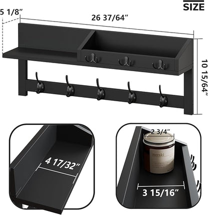 AMBIRD Wall Hooks with Shelf - Image 6