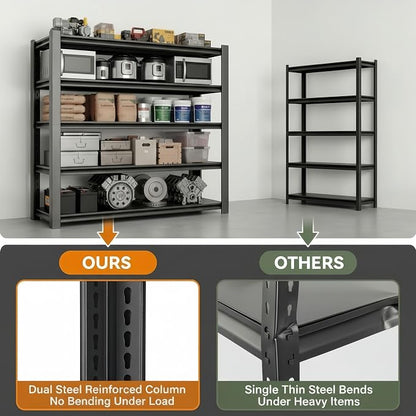 3500 LBS Heavy Duty Garage Shelving, Adjustable Boltless Steel Storage Rack - Image 4