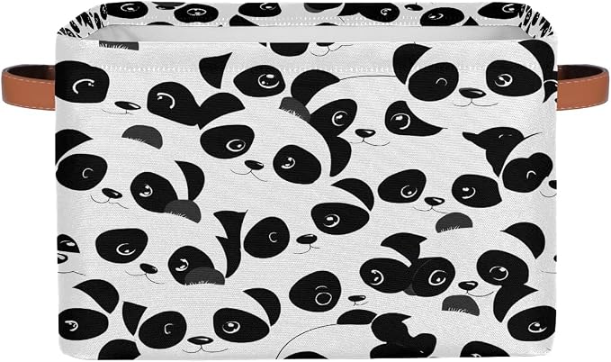 Pardick Cute Panda Animal Basket Storage Bins Large Fabric Toys Storage Cube Box by Pardick