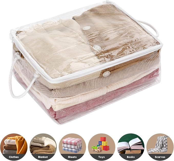 10 PCS Clear Zippered Storage Bags - Image 4