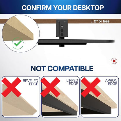 VIVO Clamp-on 23 x 10 inch Rotating Computer Keyboard and Mouse Tray, Extra - Image 8