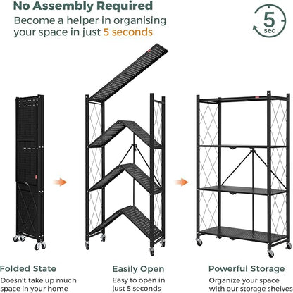 DEANIC 4 Tier Foldable Storage Shelves - Image 6