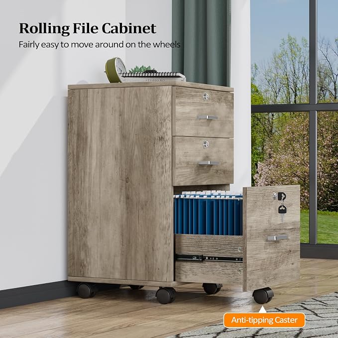 VINGLI 3-Drawer File Cabinet - Image 7
