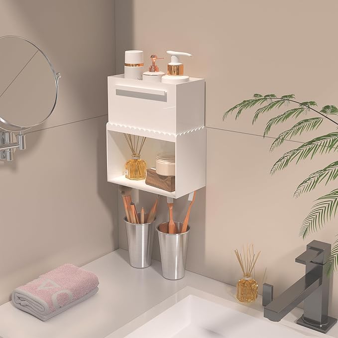Hair Tool Organizer, Wall Mount Acrylic Hair Dryer Holder - Image 6