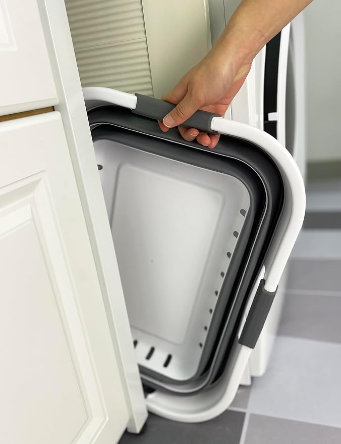 SAMMART Collapsible Plastic Rectangular Laundry Basket - Image 3