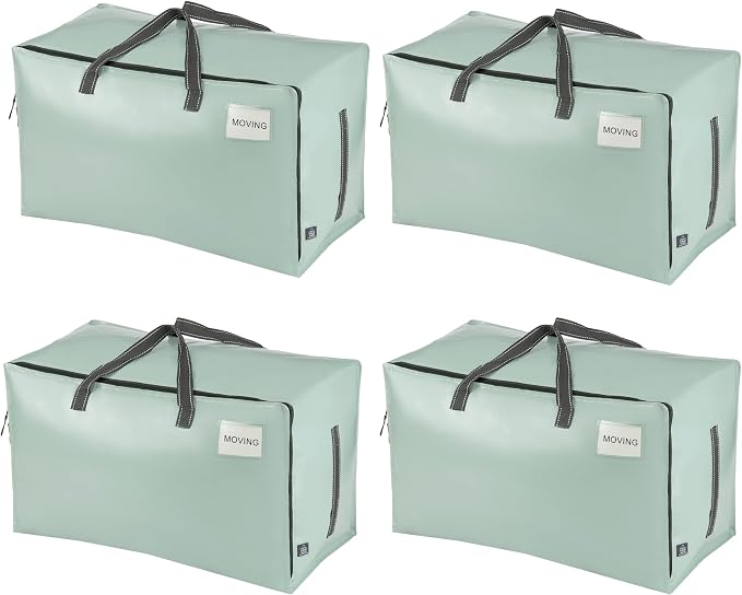 VENO 4 Pack Moving Bags and Large Christmas Decoration Storage Bins by Veno