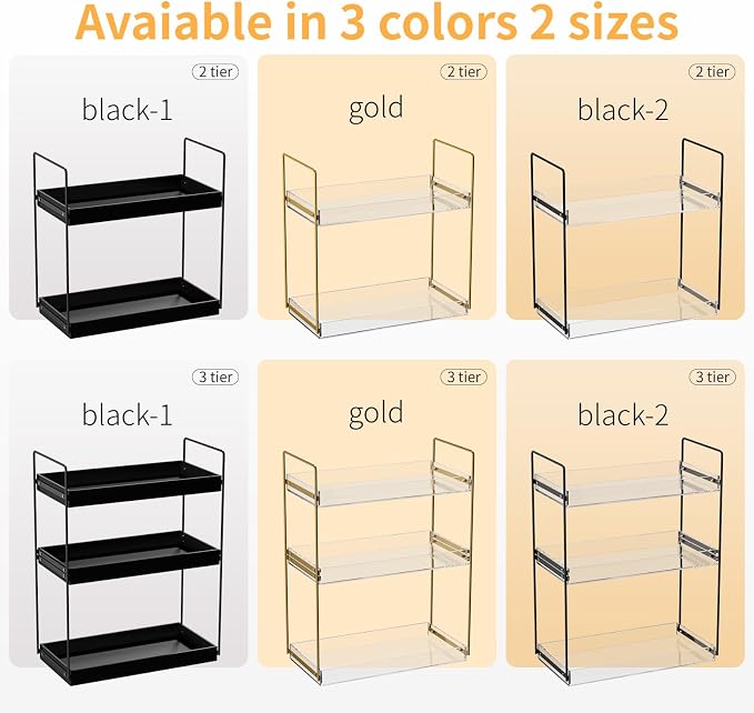 Bathroom Countertop Organizer, 3 Tier Acrylic Tray Vanity Counter Skincare - Image 7
