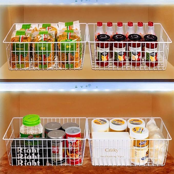 Slideep Freezer Baskets Farmhouse Organizer Storage Basket - Image 6