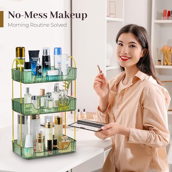 Aveniee Bathroom Counter Organizer, 3 Tier Perfume Skin Care Countertop Storage - Image 5