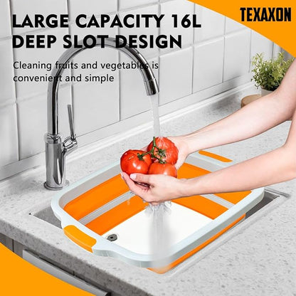 8L/16L BBQ Prep Tub with Cutting Board, Lid & Complimentary Mitts/Gloves – - Image 6