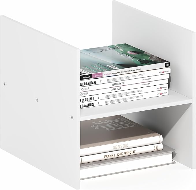 Furinno Cubicle Cube Insert, H-Shelf Cube Organizer, 2-Tier Shelf Accessory by Furinno-FitsYourSpaceFitsYourBudget