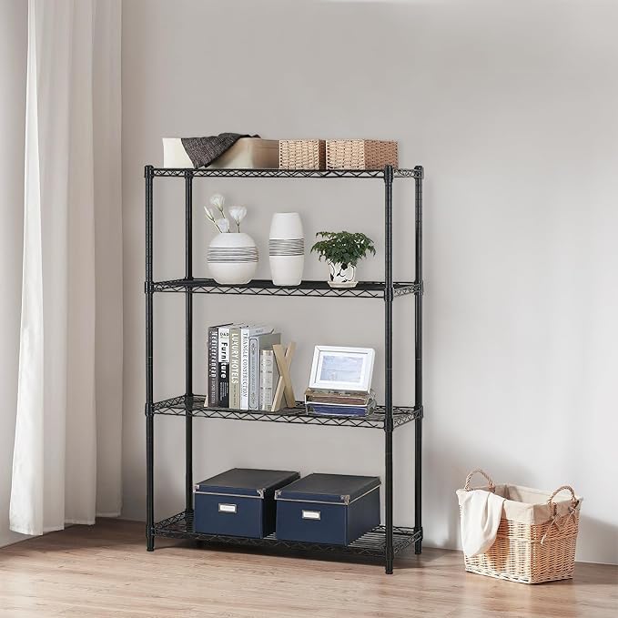 PayLessHere | 4-Tier Wire Shelf | 36"x14"x54" | Black | Adjustable Racks | - Image 2