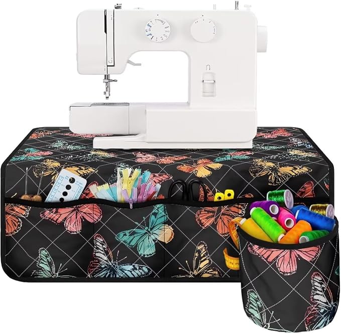 Butterfly Sewing Machine Mat Sewing Machine Carrying Pad Thread Holder Foldable by Unknown