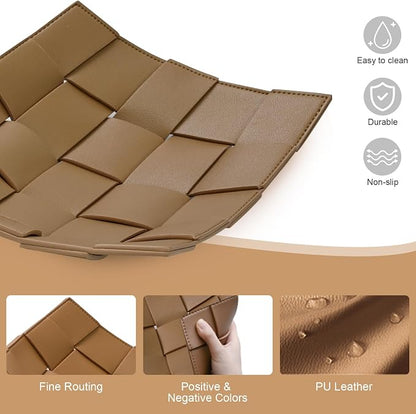 Valet Tray PU Leather Key Holder Bowl - Image 6
