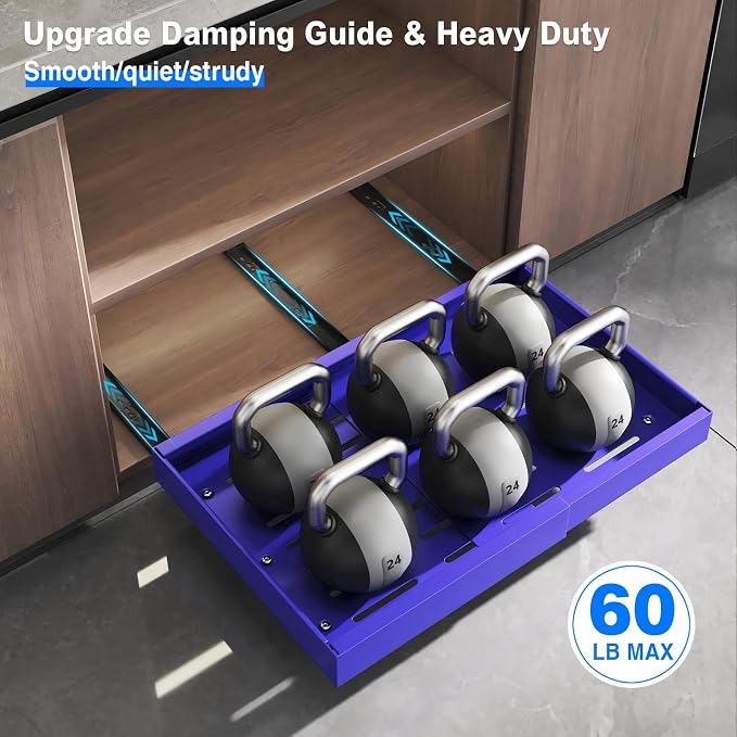 Mustorn 2 Pack Pull Out Cabinet Organizer, Expandable Slide Out Drawers - Image 5
