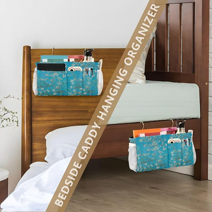 Bedside Caddy for Dorm Bed Bedside Hanging Caddy Bag Iron Frame Storage - Image 7