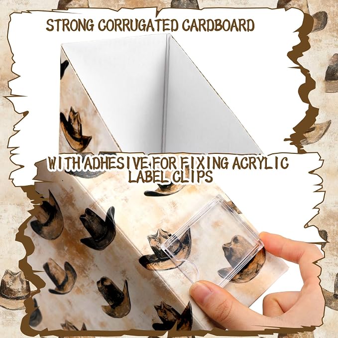 Western Cowboy Magazine File Holder Decorative Set of 4 | Foldable Magazine - Image 4