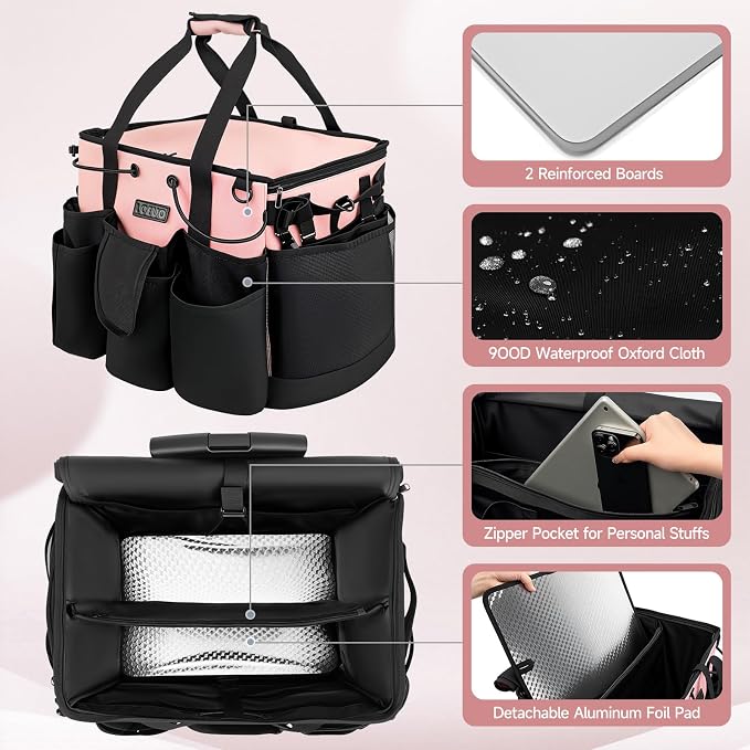 Large Cleaning Caddy for Cleaning Supplies Organizer, Rolling Cleaning Caddy - Image 4
