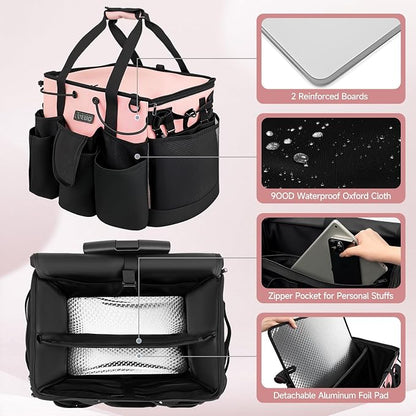 Large Cleaning Caddy for Cleaning Supplies Organizer, Rolling Cleaning Caddy - Image 4