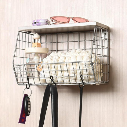 2pcs Silver Fruit Basket, Stackable Wall Mounted Pantry Organizers and Storage - Image 4