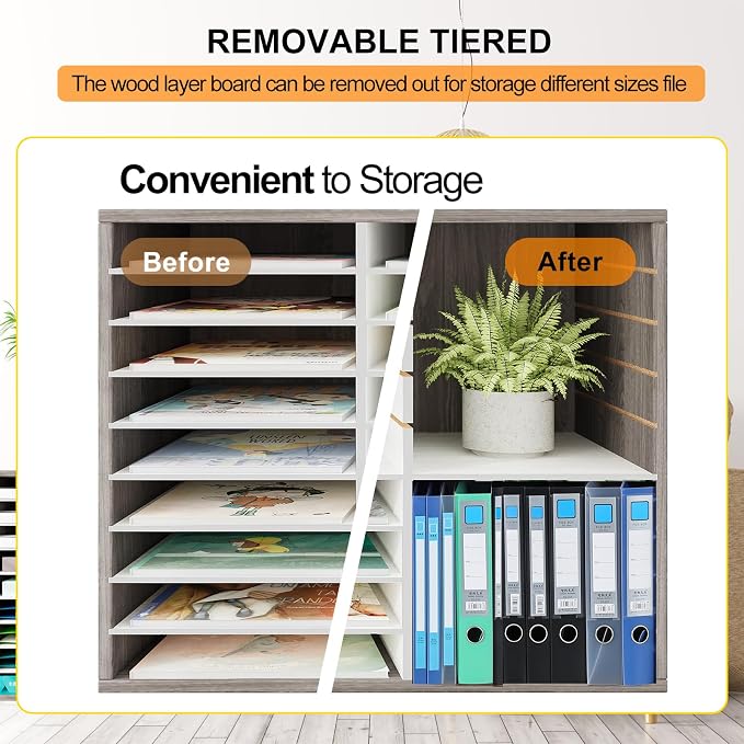 TQVAI Literature Organizer, Heavy Duty 36 Compartments Countertop Mail Organizer - Image 3