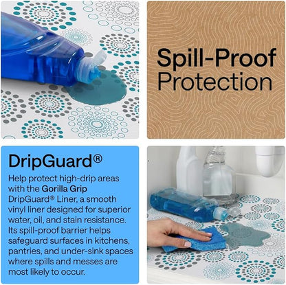 GORILLA GRIP DripGuard Shelf Liner, Non-Adhesive Drawer and Kitchen Cabinet - Image 3