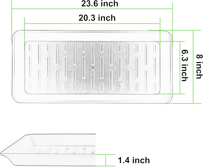 2 Pack Plastic Plant Tray Saucer Rectangular 24 Inch, Plant Trays Saucers - Image 2