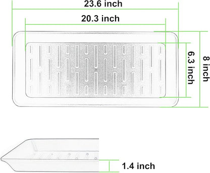 2 Pack Plastic Plant Tray Saucer Rectangular 24 Inch, Plant Trays Saucers - Image 2