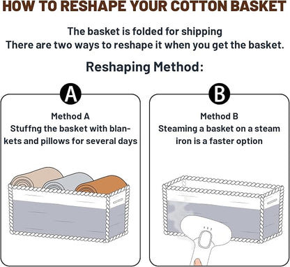 Large Shallow Organizing Baskets 15x11x5.1 Inches - Image 7