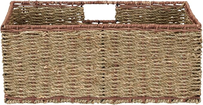 Household Essentials 5 Drawer Seagrass Wicker Storage Tower - Image 5