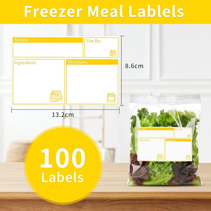 100pcs Labels for Freezer Bags Freezer Meal Labels - Image 4