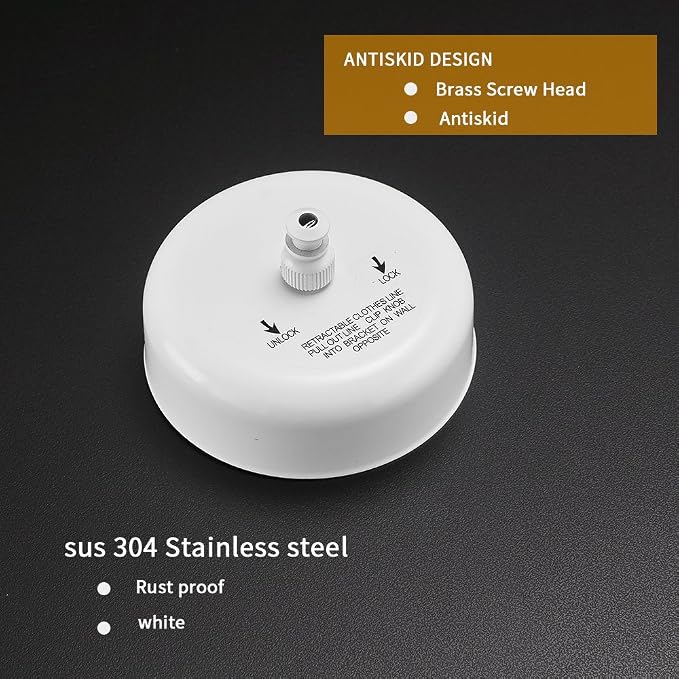 BESy Retractable Clothesline SUS304 Stainless Steel Clothes Dryer - Image 3