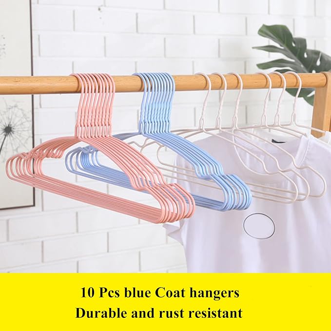 Sky Blue Wire Clothes Hangers - Image 5