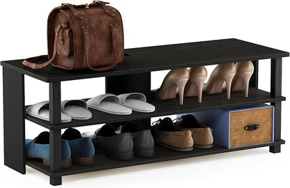 Furinno Turn-N-Tube Shoe Rack, 3-Tier Shoe Organizer, Compact Shoe Storage - Image 3