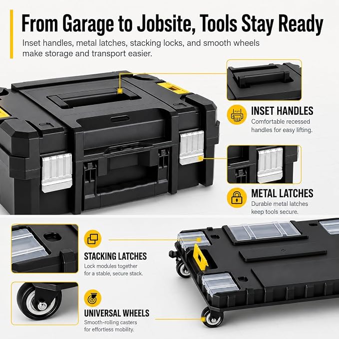 TLGREEN 4-Tier Stackable Rolling Tool Box - Image 5