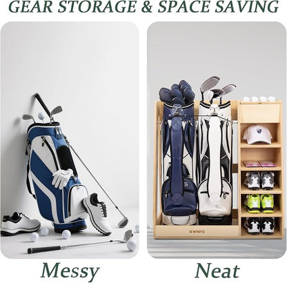 wingyz Wooden Golf Storage Organizer - Image 5