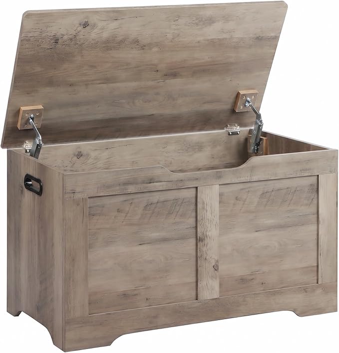 Timberer 31.5" Wooden Storage Chest, Extra Large Storage Trunk | Storage Bench by Timberer